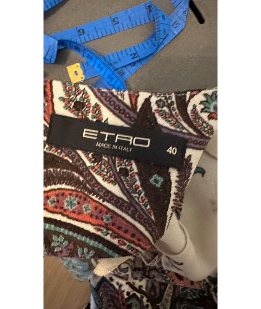 ETRO Бежевое шерстяное повседневное платье, фото 4