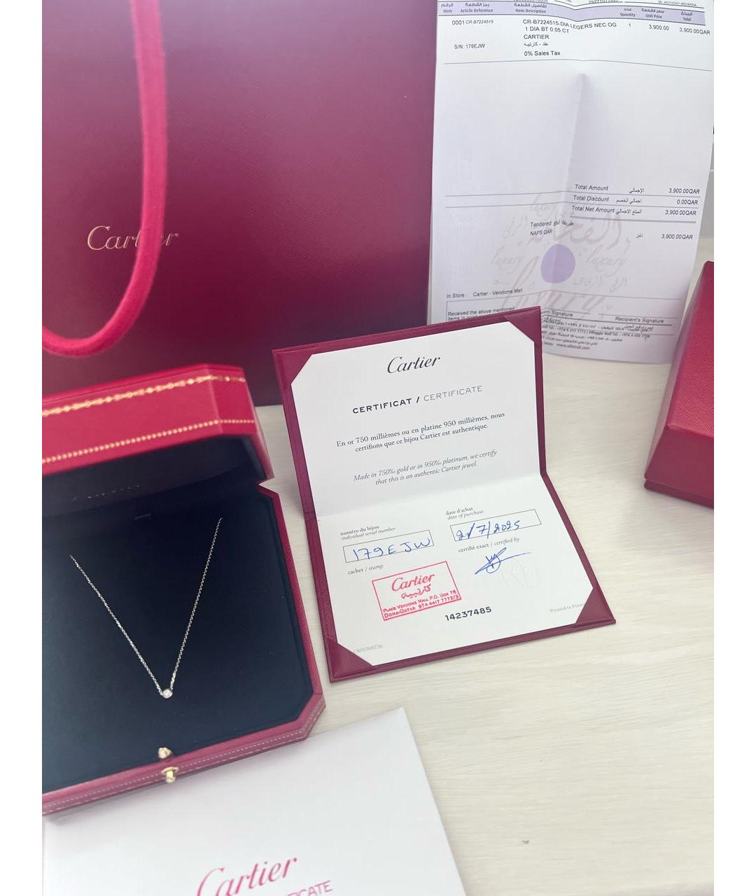 CARTIER Белое колье из белого золота, фото 6