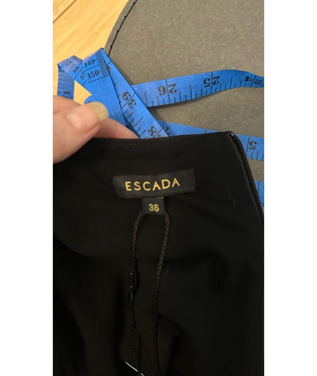 ESCADA Черное шерстяное повседневное платье, фото 3