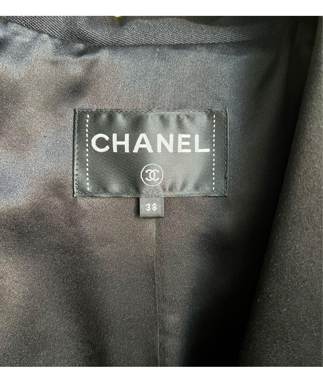 CHANEL Черный шерстяной жакет/пиджак, фото 7