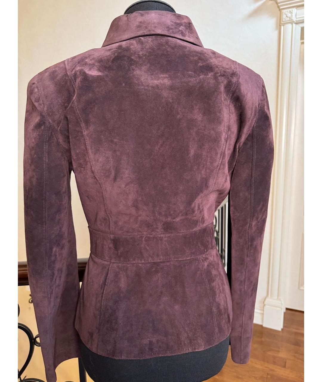 GUCCI Бордовая замшевая куртка, фото 3
