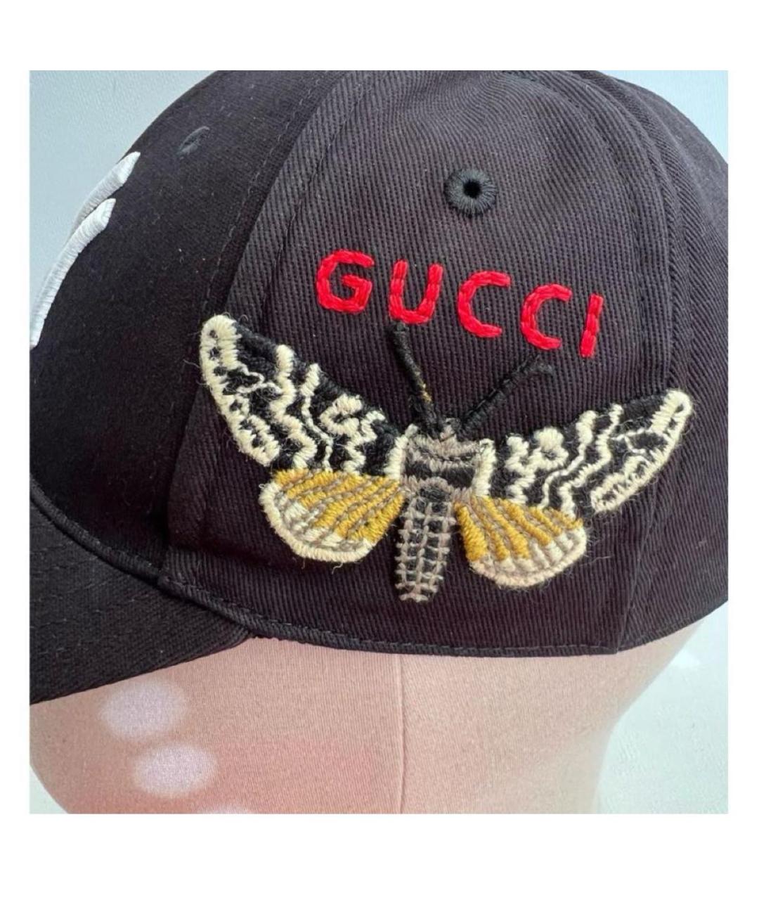 GUCCI Черная хлопковая кепка/бейсболка, фото 7