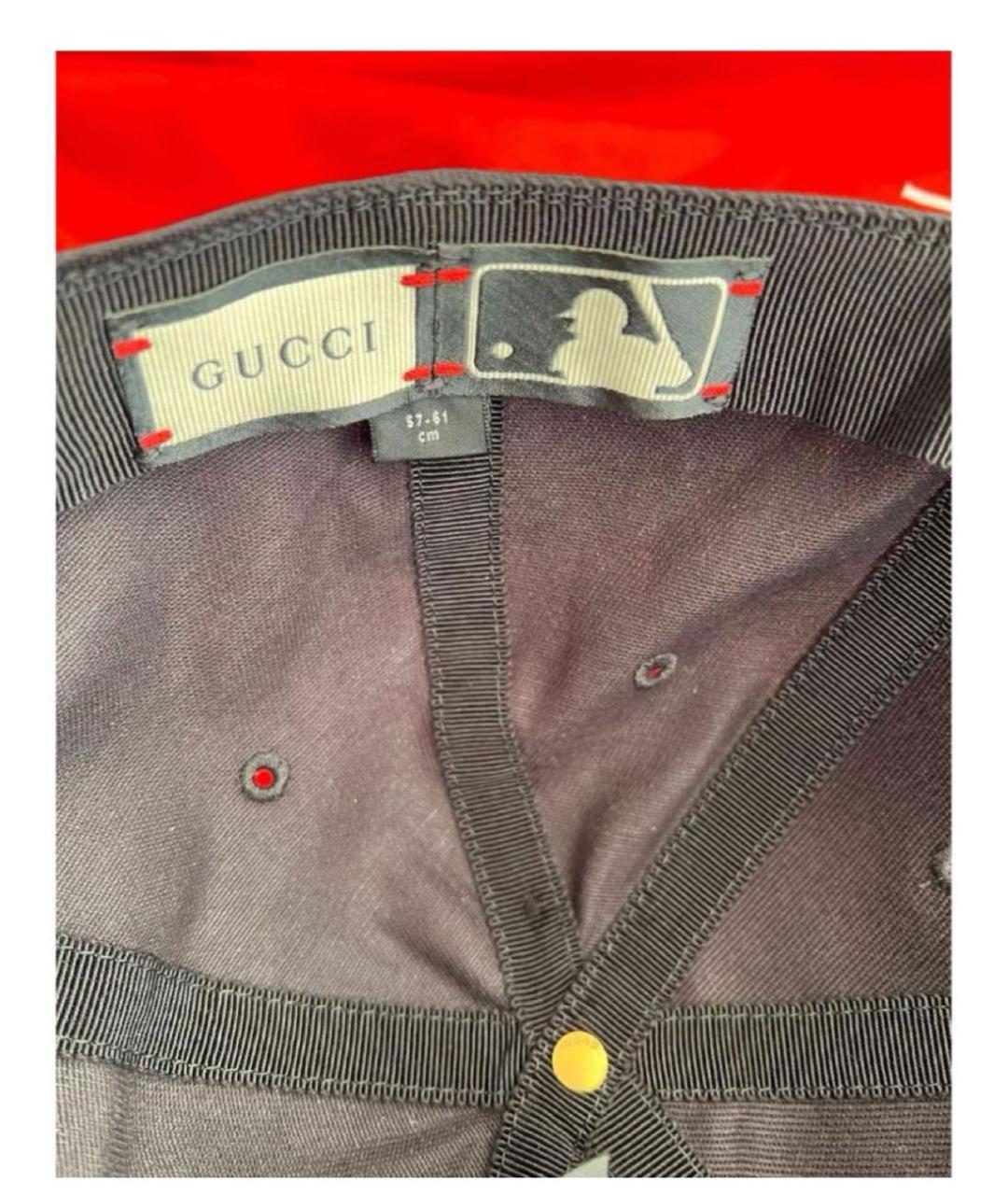 GUCCI Черная хлопковая кепка/бейсболка, фото 6