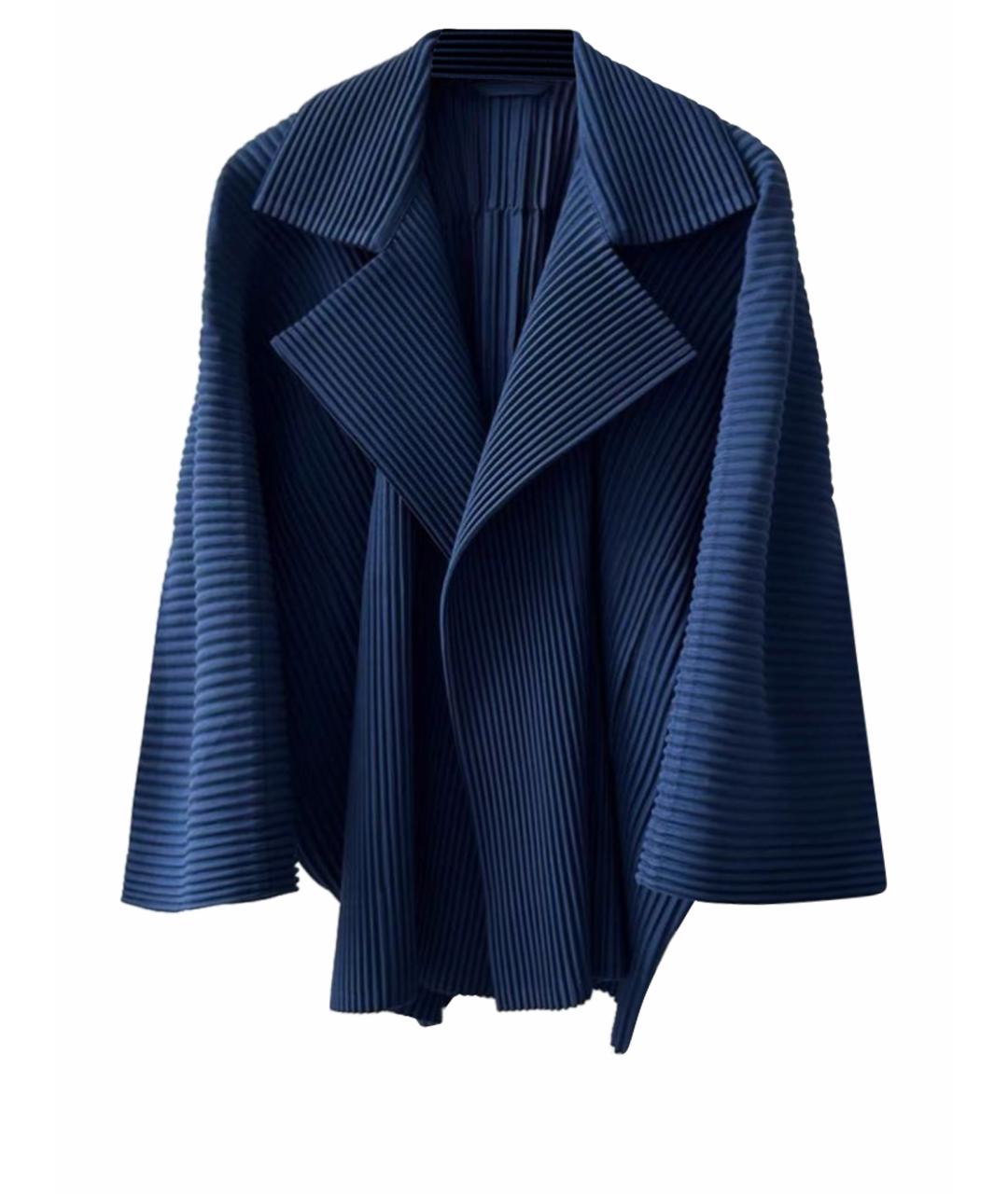 HOMME PLISSE ISSEY MIYAKE Синий полиэстеровый жакет/пиджак, фото 1