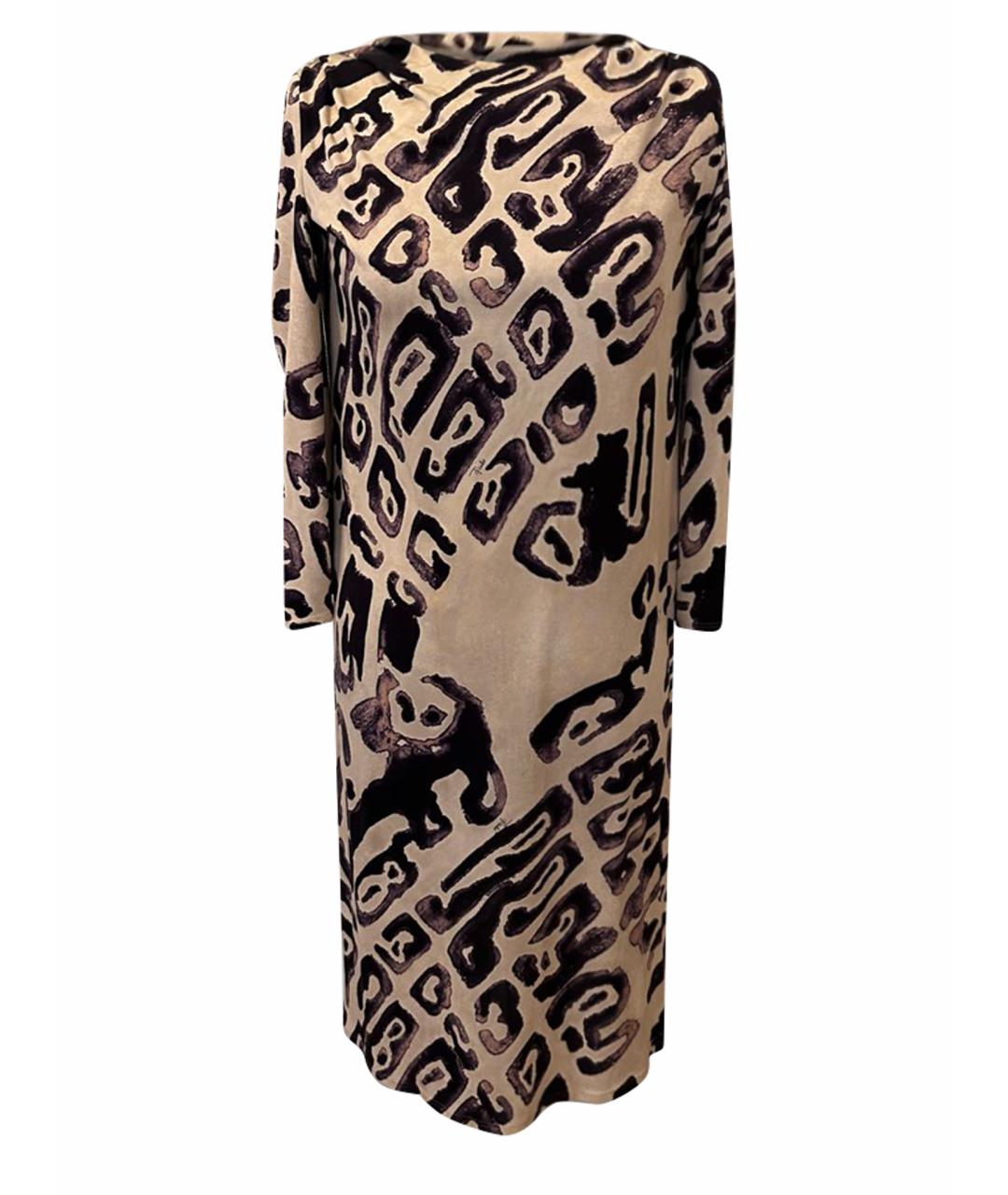 EMILIO PUCCI Бежевое шелковое платье, фото 1