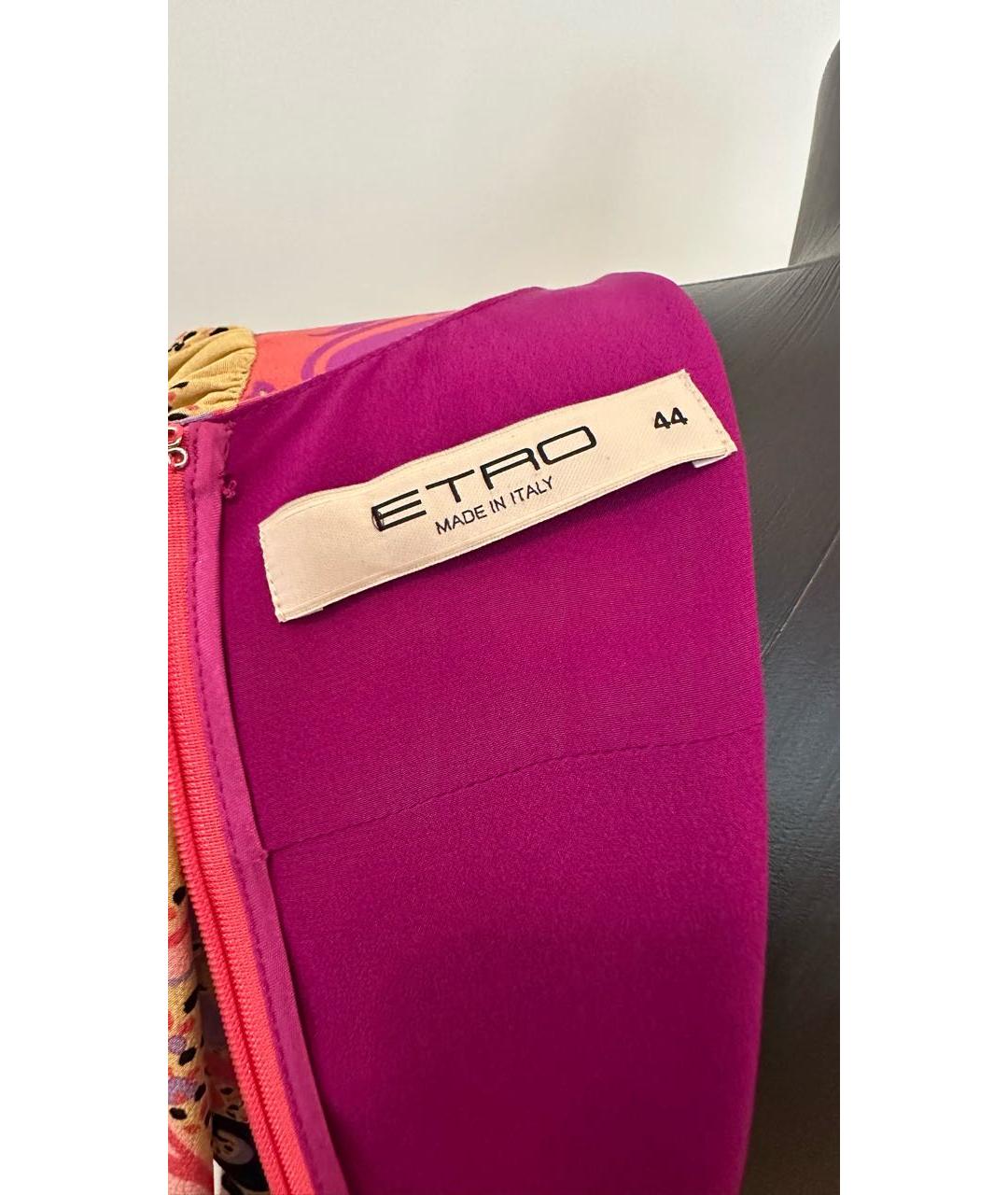 ETRO Мульти шелковое вечернее платье, фото 3
