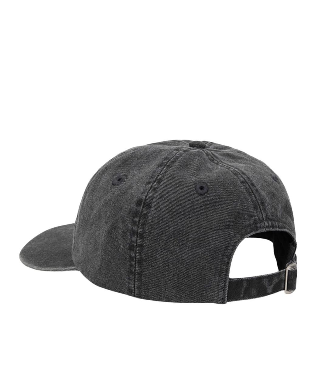 STUSSY Антрацитовая хлопковая кепка/бейсболка, фото 2