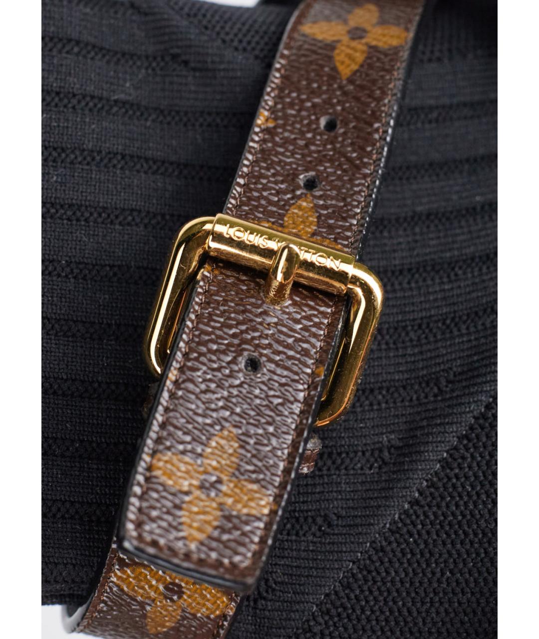 LOUIS VUITTON Черные текстильные ботильоны, фото 6