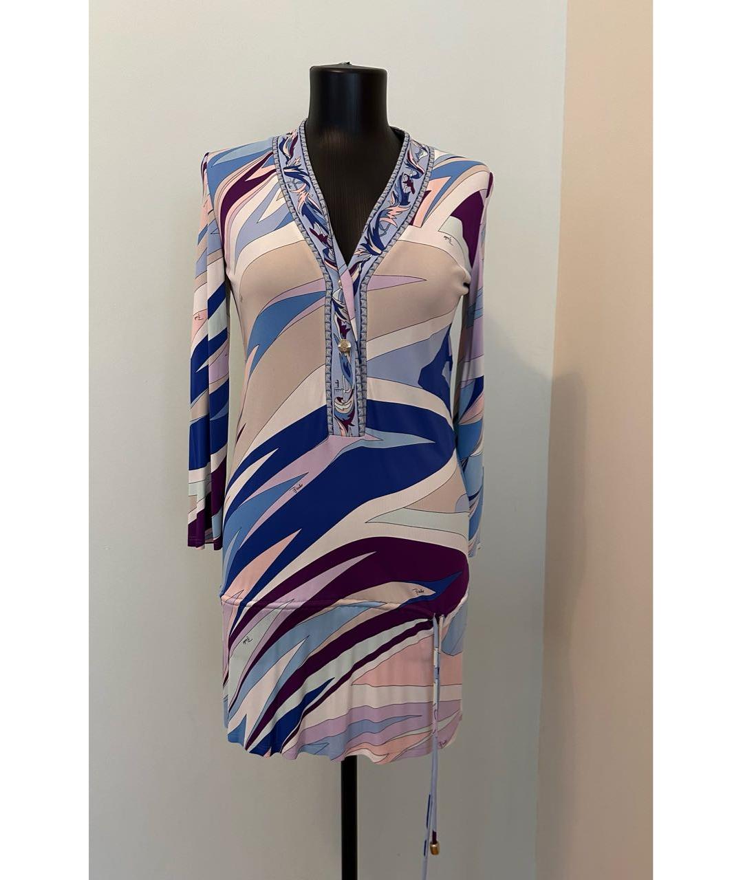 EMILIO PUCCI Мульти вискозное платье, фото 7
