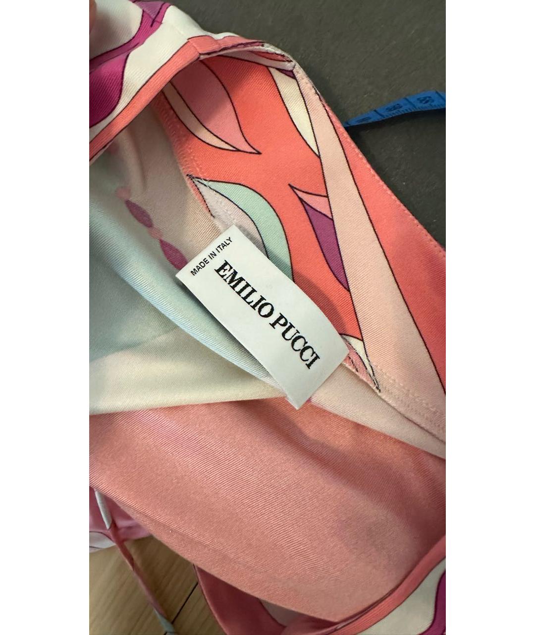 EMILIO PUCCI Розовое шелковое платье, фото 3