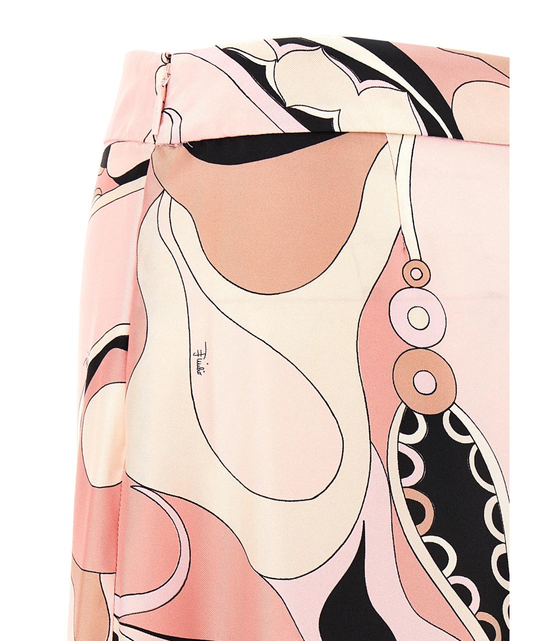 EMILIO PUCCI Розовые шелковые брюки широкие, фото 4