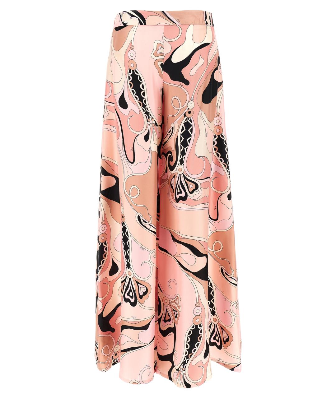EMILIO PUCCI Розовые шелковые брюки широкие, фото 2