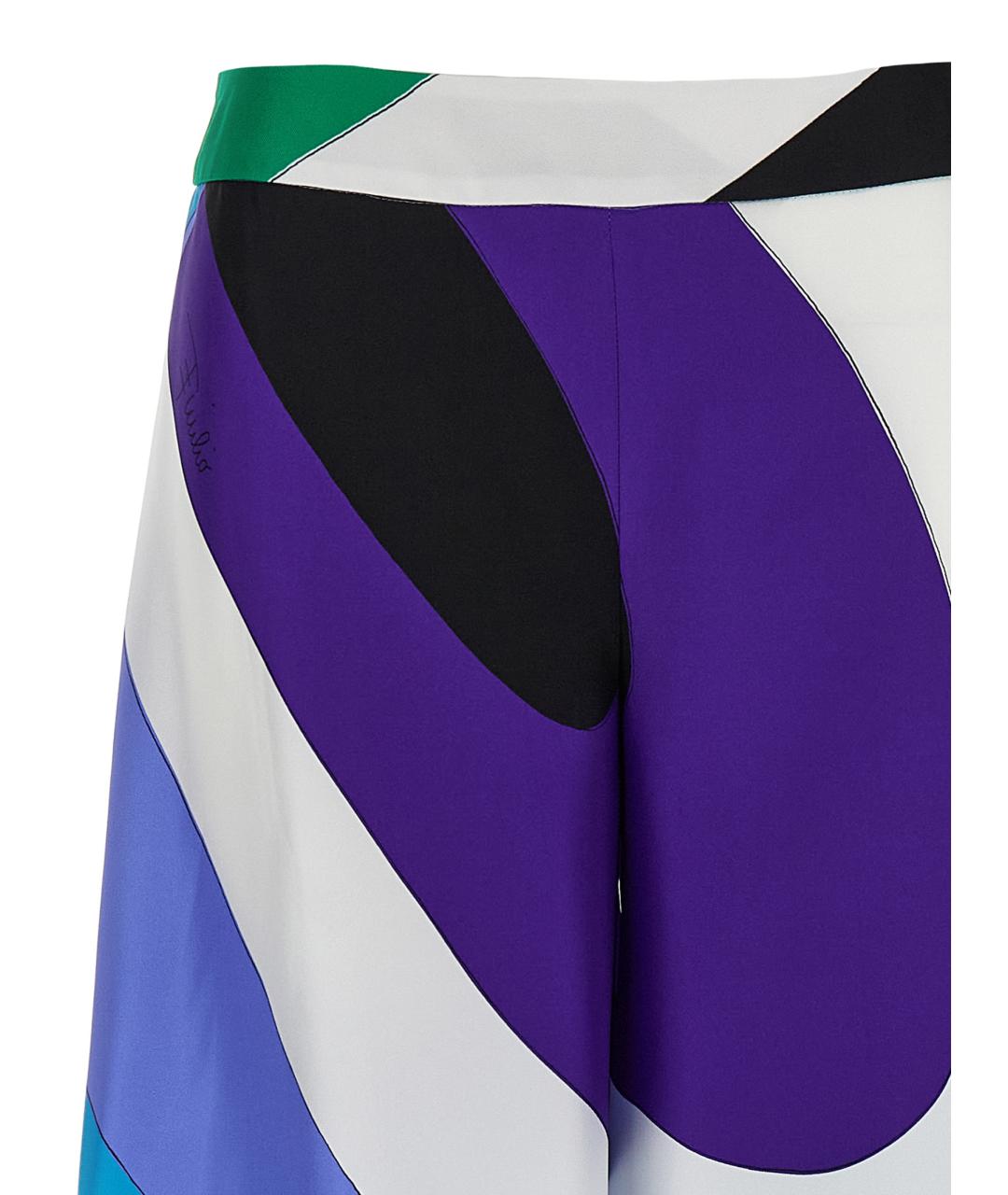 EMILIO PUCCI Мульти шелковые брюки широкие, фото 3