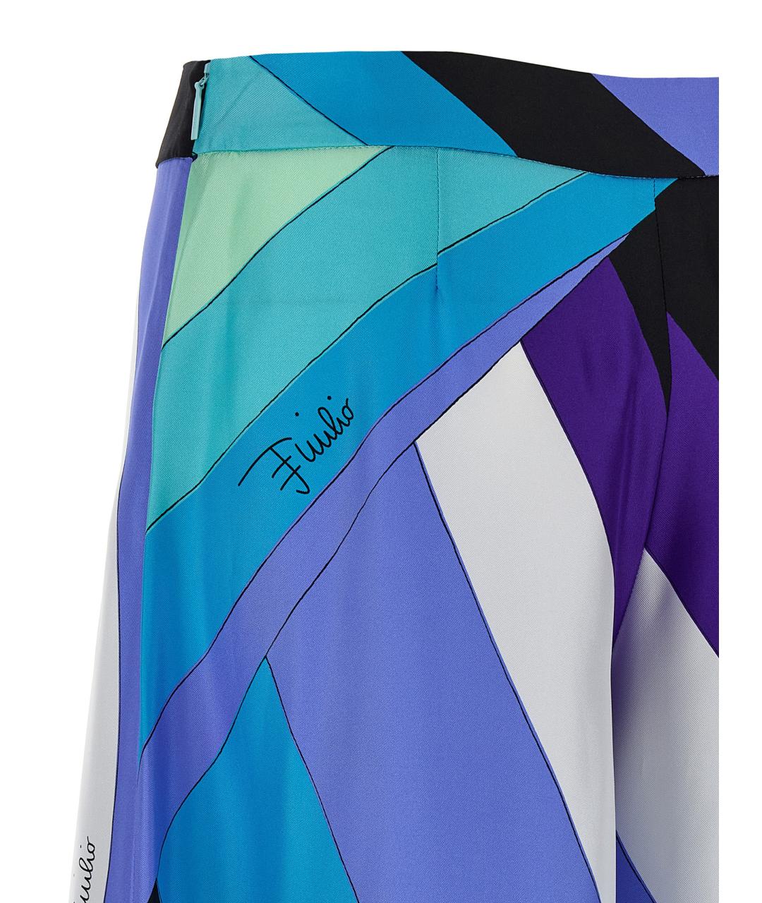 EMILIO PUCCI Мульти шелковые брюки широкие, фото 4