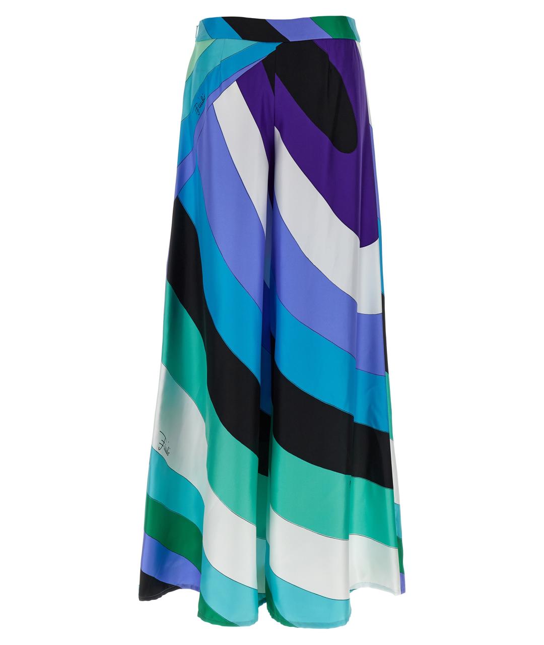 EMILIO PUCCI Мульти шелковые брюки широкие, фото 2