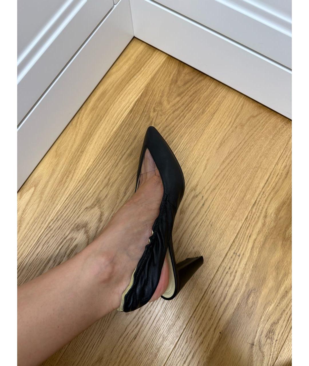 CELINE Черные кожаные туфли, фото 6