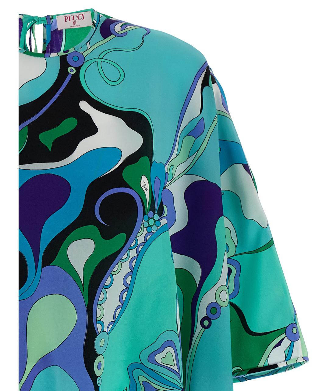EMILIO PUCCI Мульти шелковая блузы, фото 3