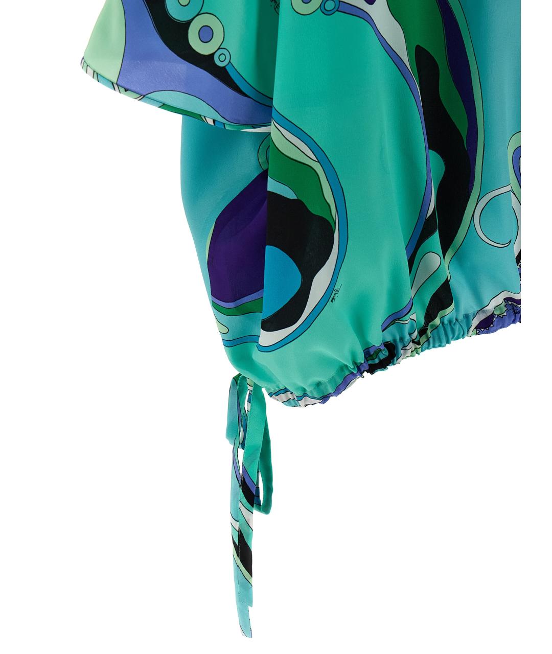 EMILIO PUCCI Мульти шелковая блузы, фото 4
