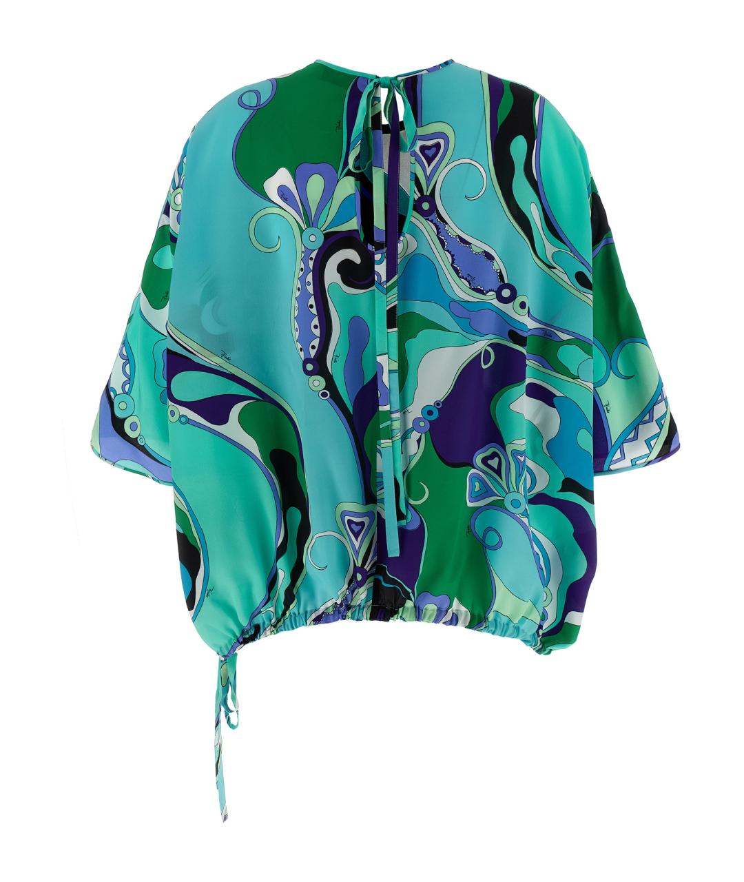 EMILIO PUCCI Мульти шелковая блузы, фото 2