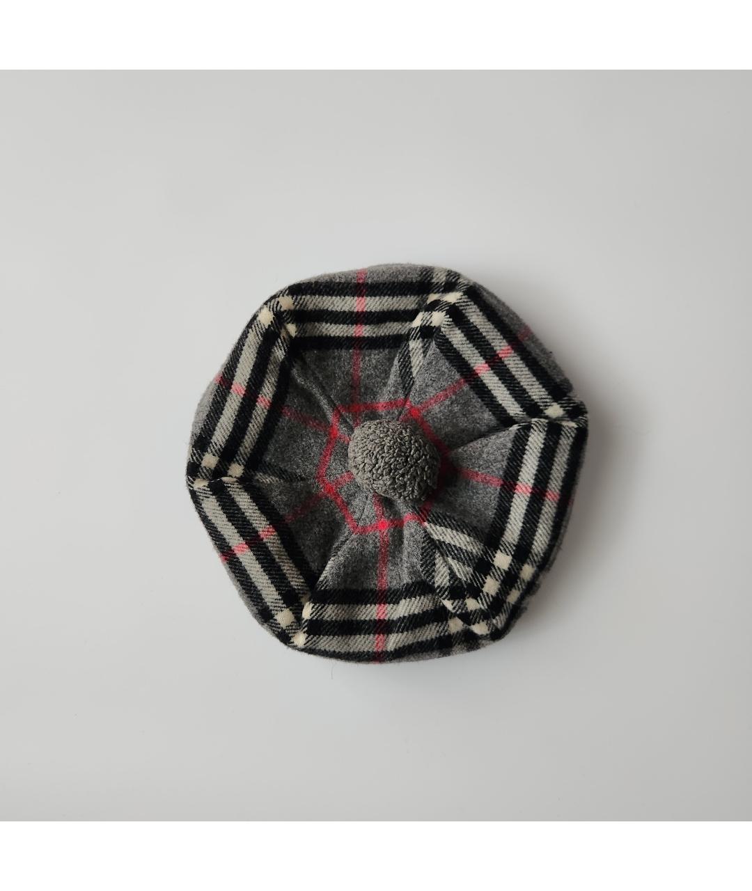 BURBERRY Серая шерстяная шапка, фото 8