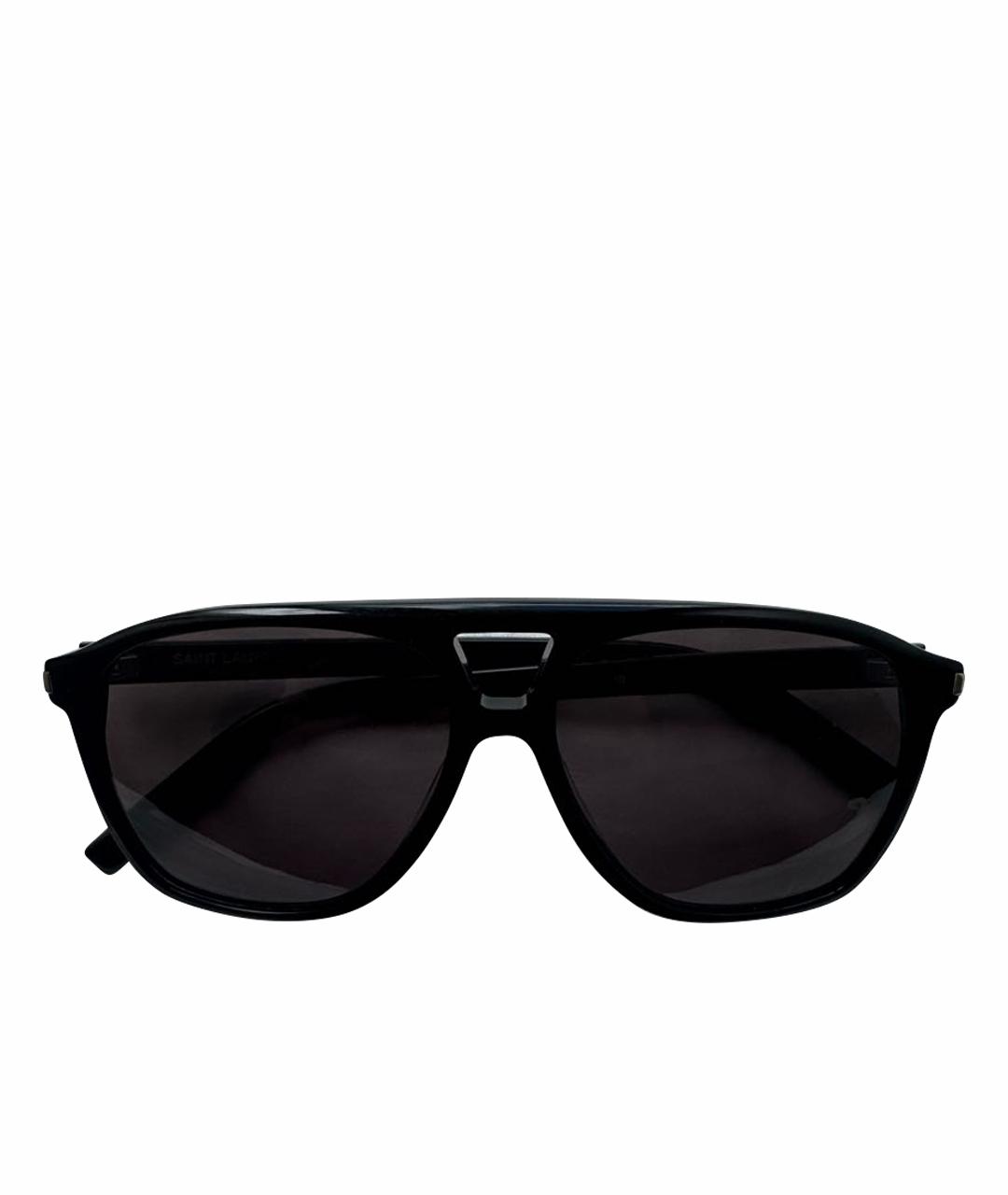 SAINT LAURENT Черные пластиковые солнцезащитные очки, фото 8