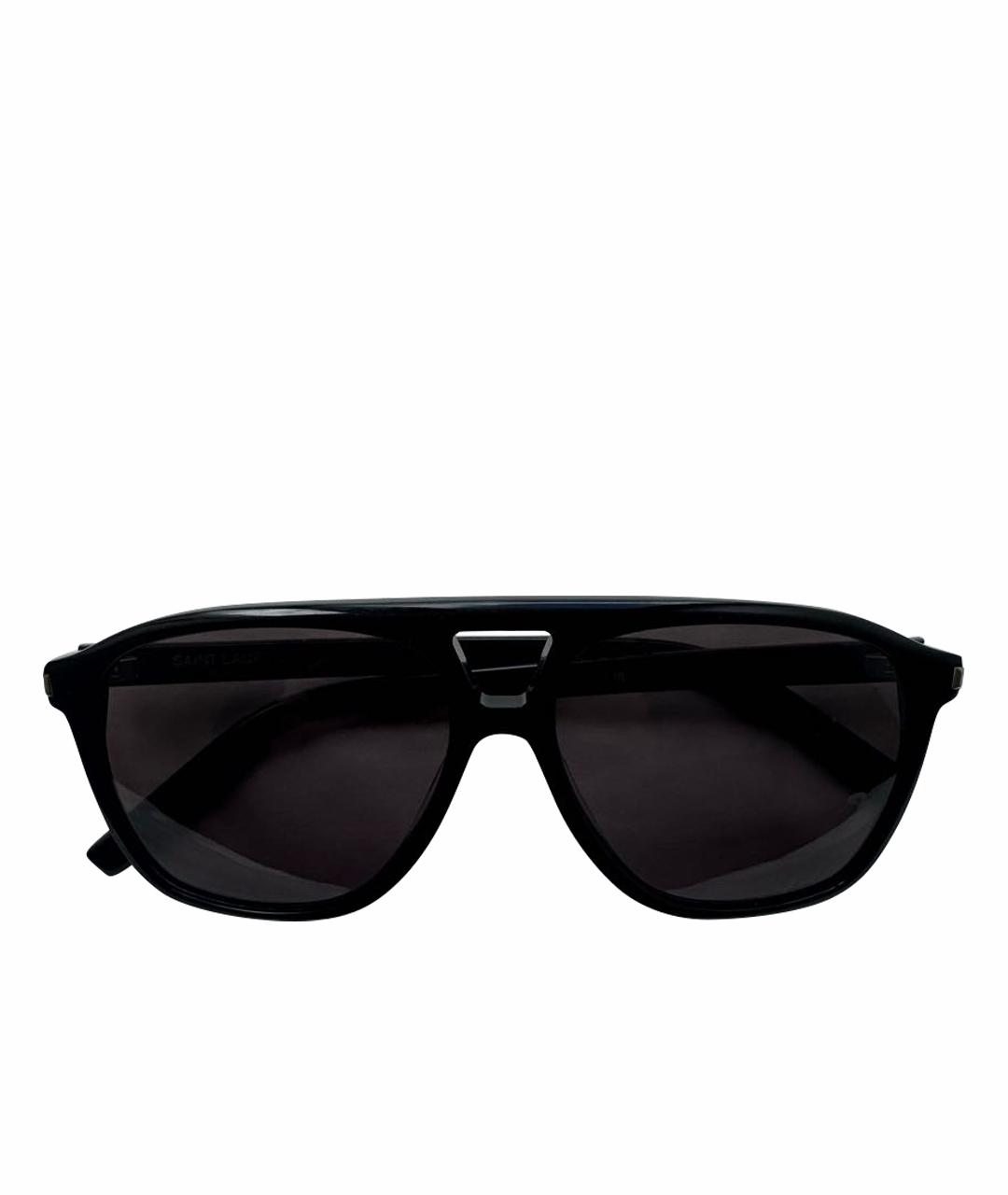 SAINT LAURENT Черные пластиковые солнцезащитные очки, фото 1