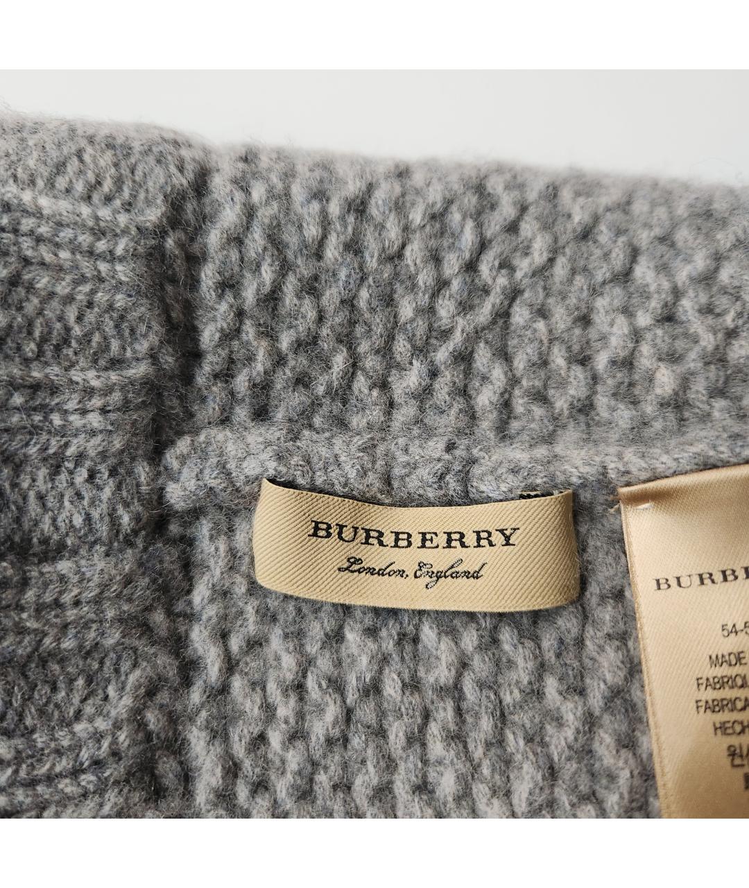 BURBERRY Серая шерстяная шапка, фото 3