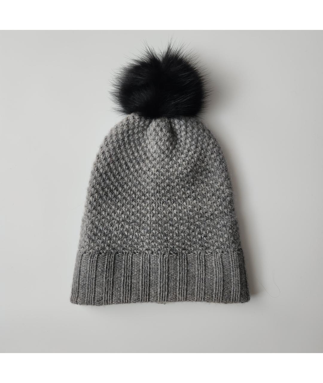 BURBERRY Серая шерстяная шапка, фото 5