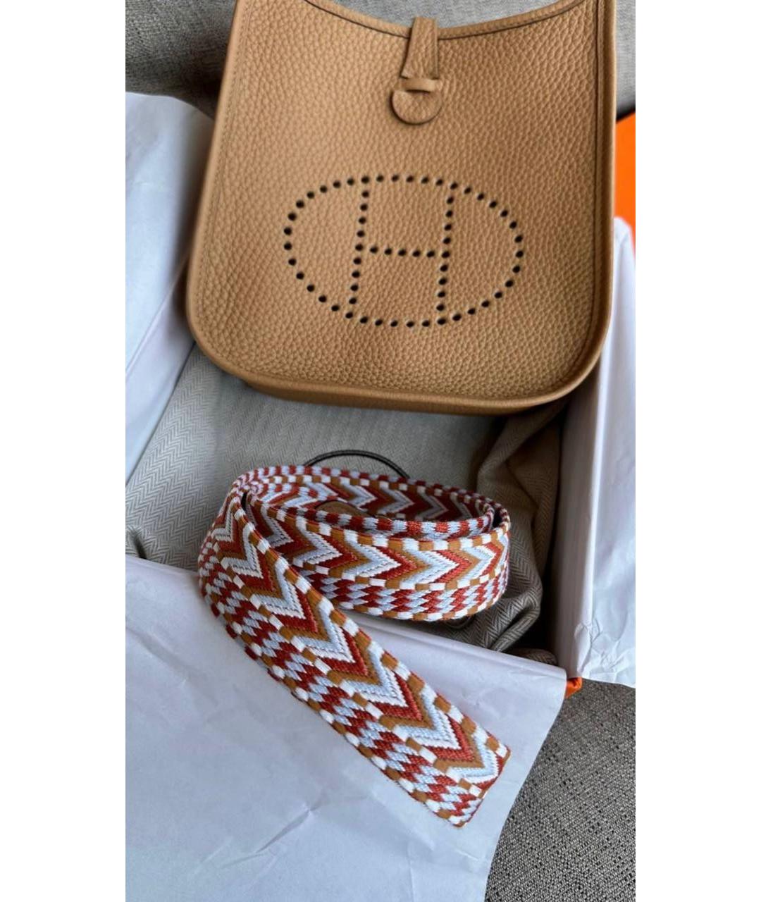 HERMES Коричневая кожаная поясная сумка, фото 8