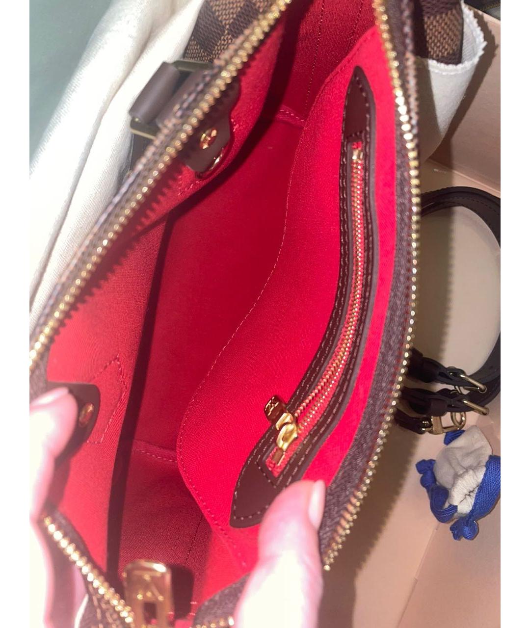 LOUIS VUITTON Коричневая кожаная сумка через плечо, фото 4