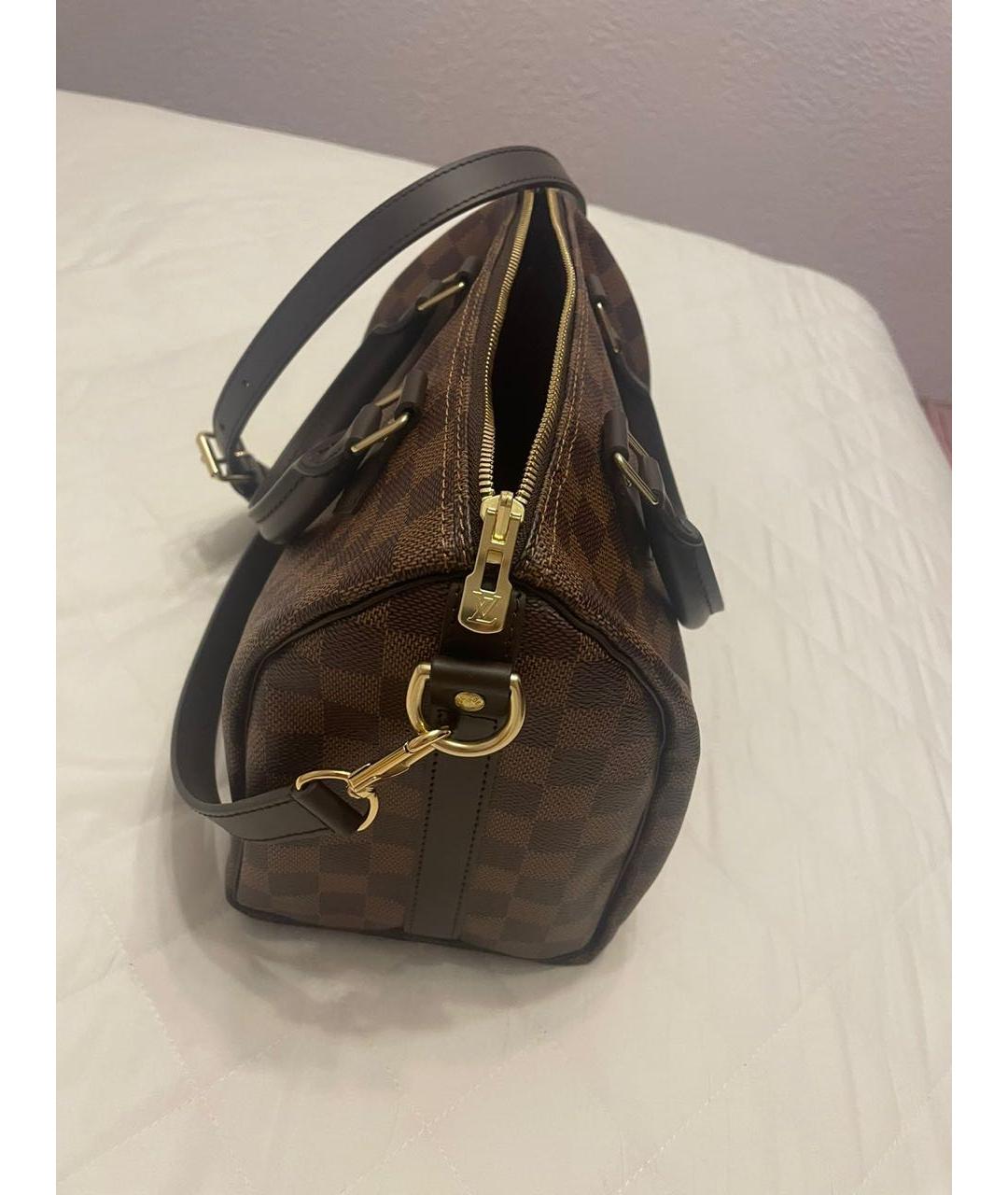 LOUIS VUITTON Коричневая кожаная сумка через плечо, фото 2