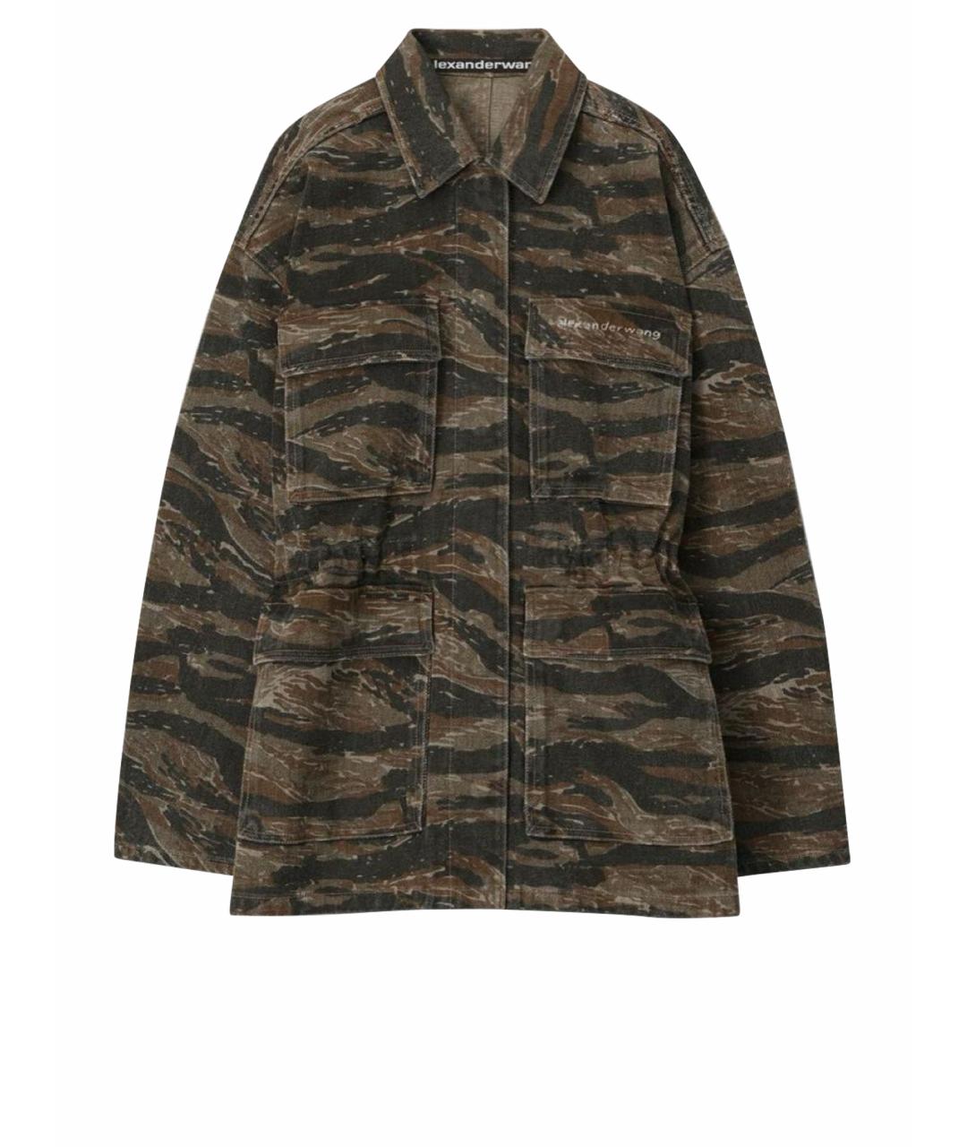 ALEXANDER WANG Хаки хлопковая куртка, фото 1