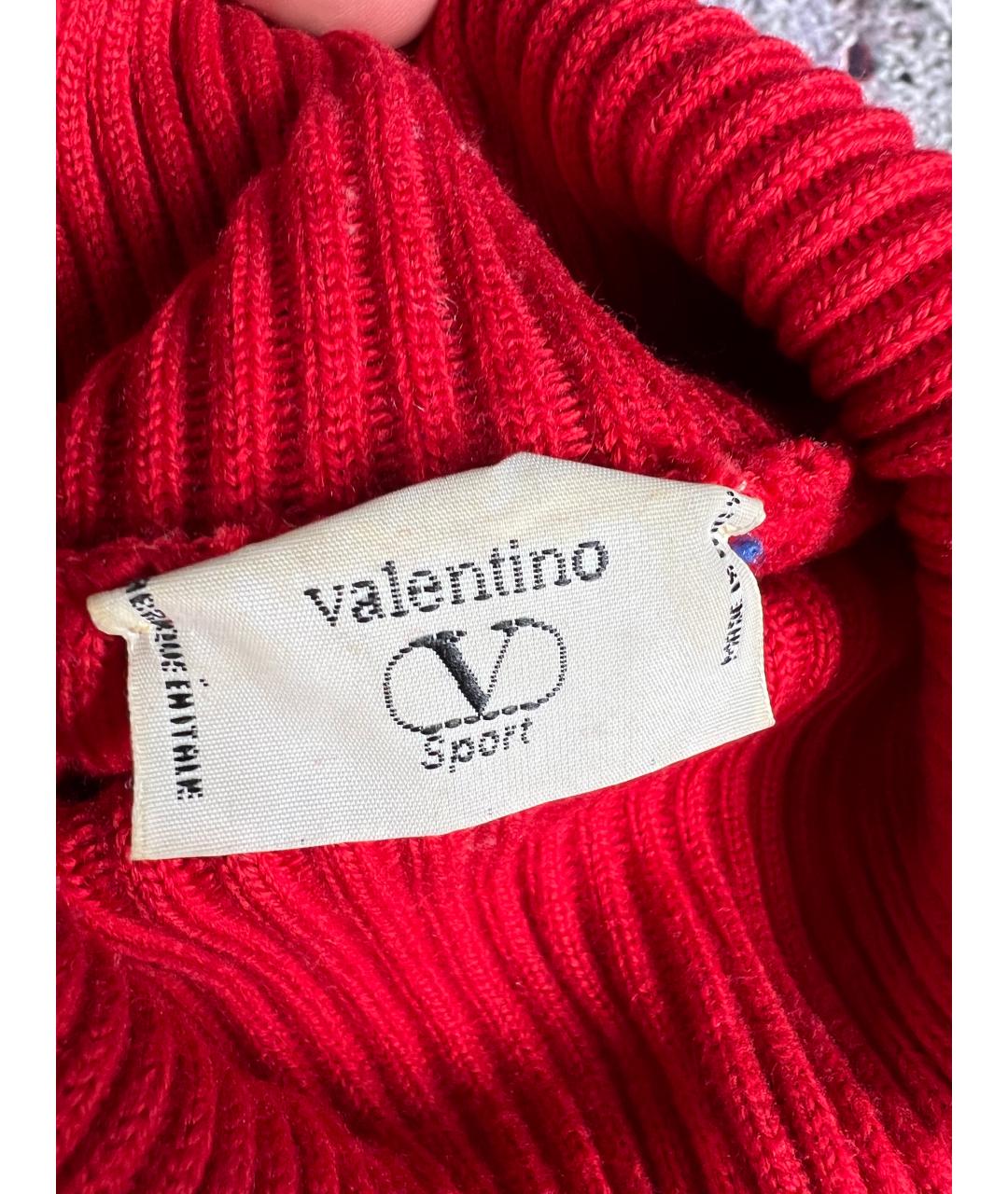 VALENTINO Красный шерстяной джемпер / свитер, фото 4