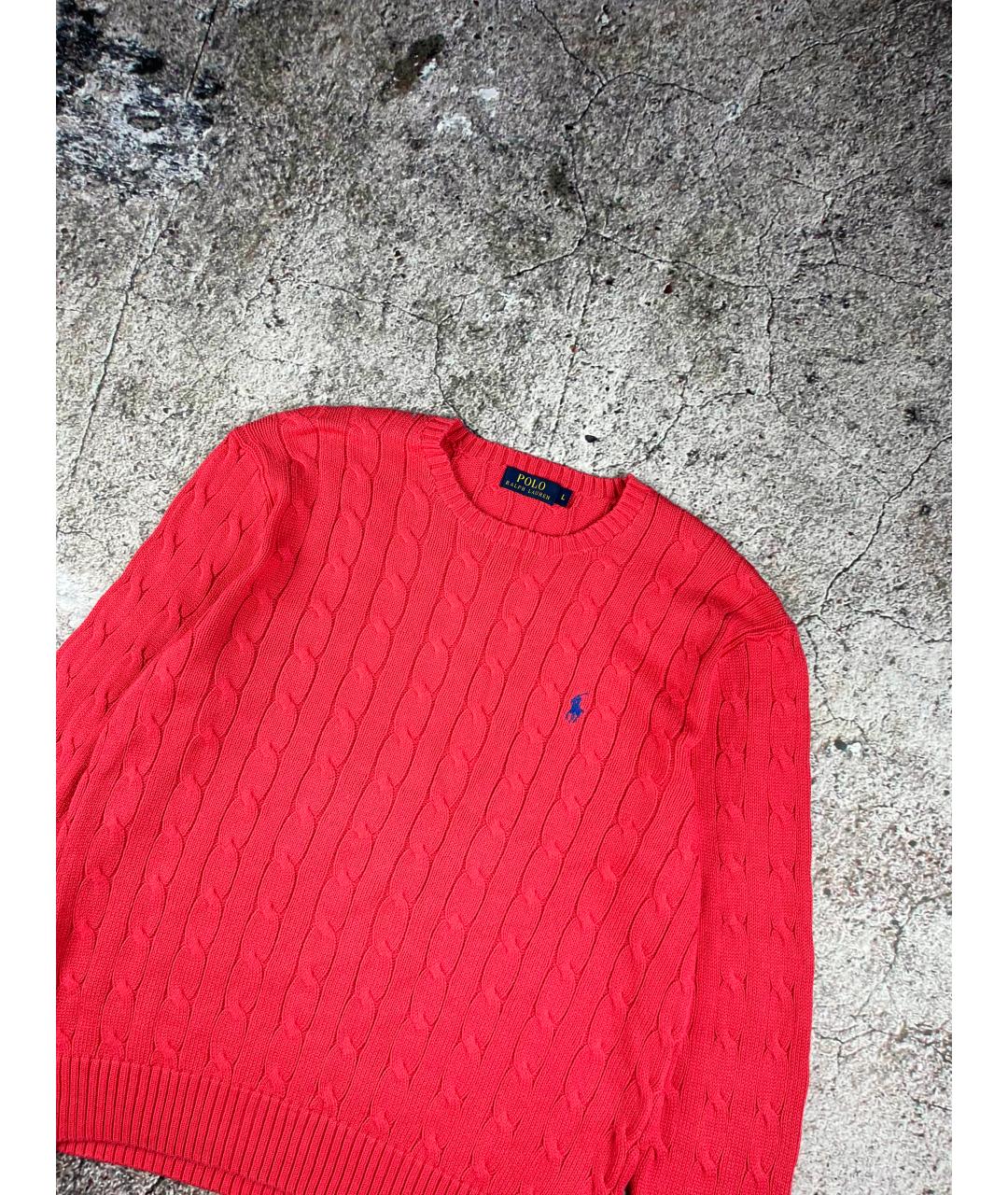 POLO RALPH LAUREN Красный хлопковый джемпер / свитер, фото 2