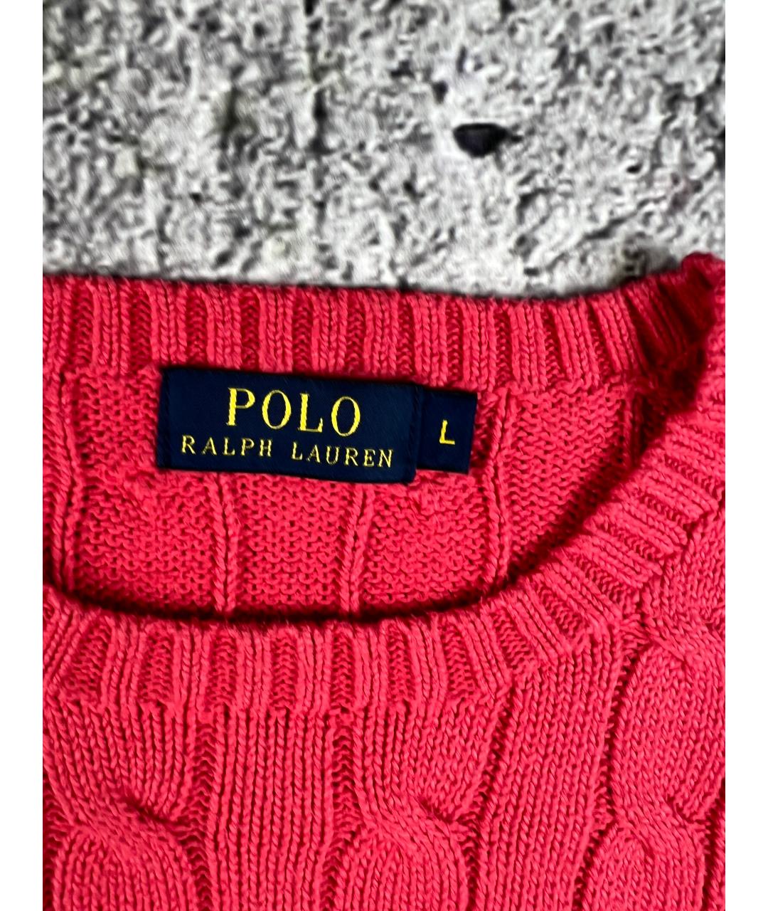 POLO RALPH LAUREN Красный хлопковый джемпер / свитер, фото 4