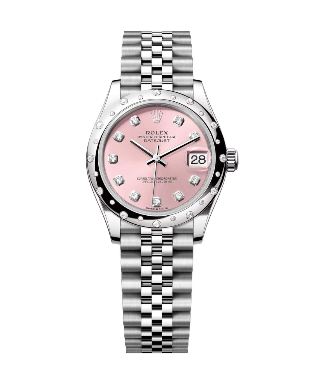 ROLEX Розовые часы из белого золота, фото 1