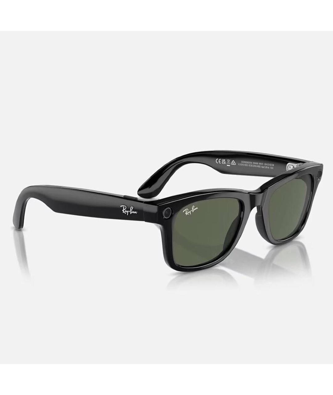 RAY BAN Черные пластиковые солнцезащитные очки, фото 2