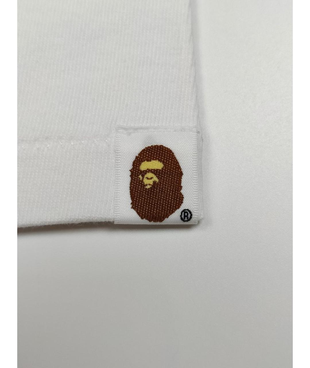 A BATHING APE Белая хлопковая футболка, фото 6