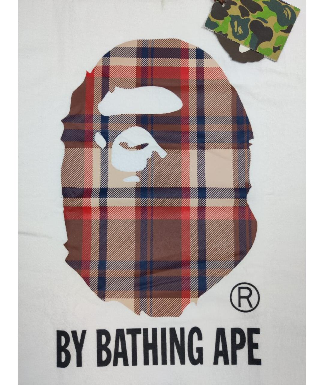 A BATHING APE Белая хлопковая футболка, фото 2