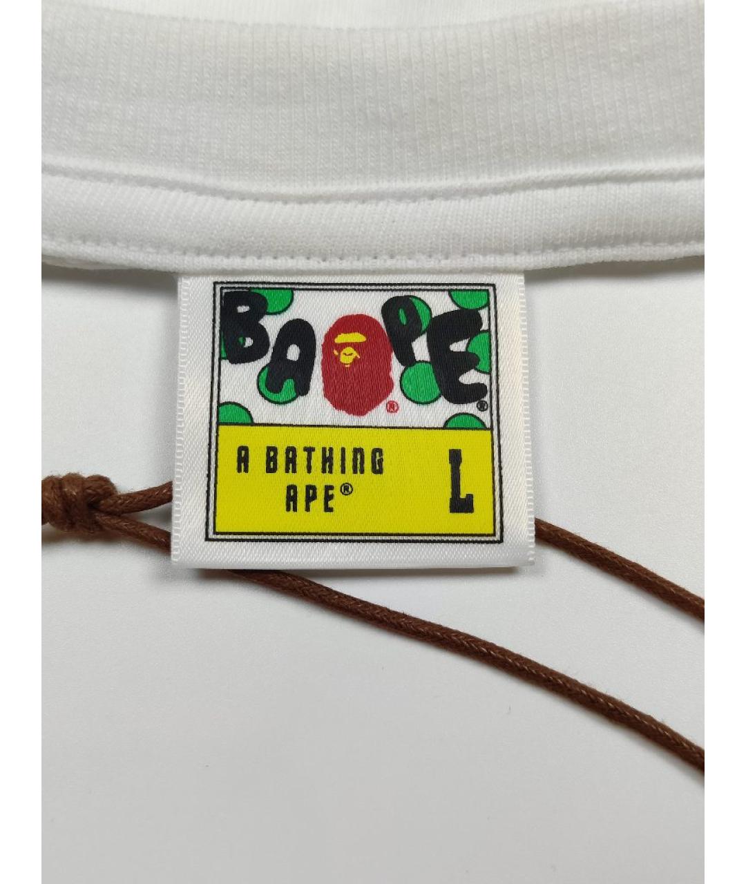 A BATHING APE Белая хлопковая футболка, фото 3