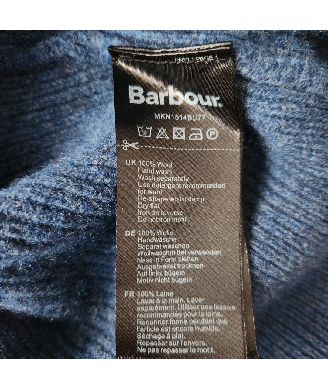 BARBOUR Синий шерстяной джемпер / свитер, фото 8