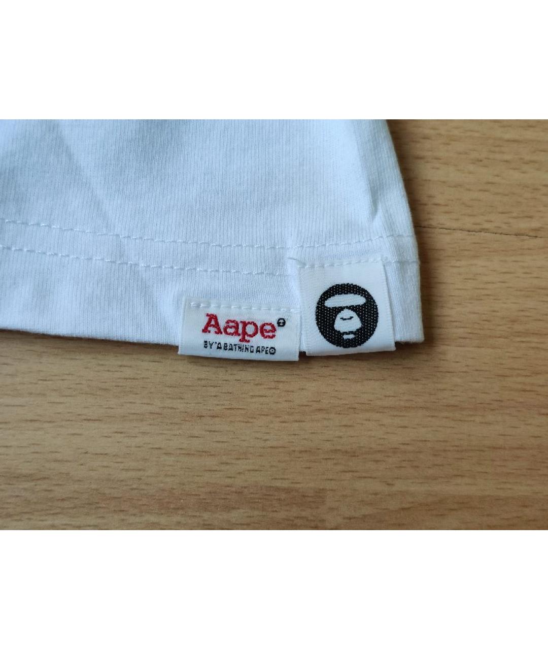 A BATHING APE Белая хлопковая футболка, фото 7