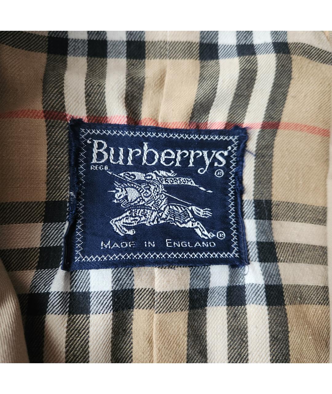 BURBERRY Бежевый хлопковый тренч/плащ, фото 3