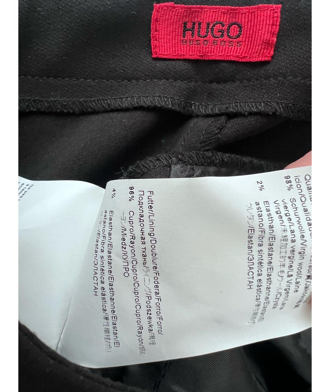 HUGO BOSS Черные шерстяные шорты, фото 4