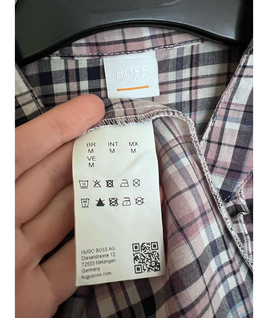 HUGO BOSS Розовая хлопковая рубашка, фото 3