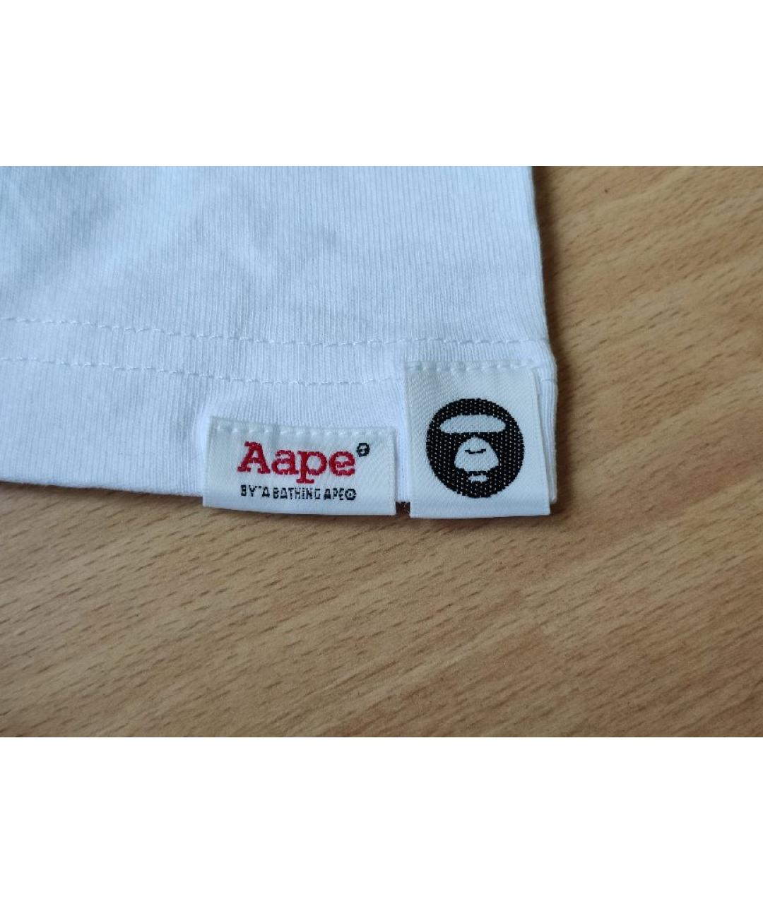 A BATHING APE Белая хлопковая футболка, фото 5