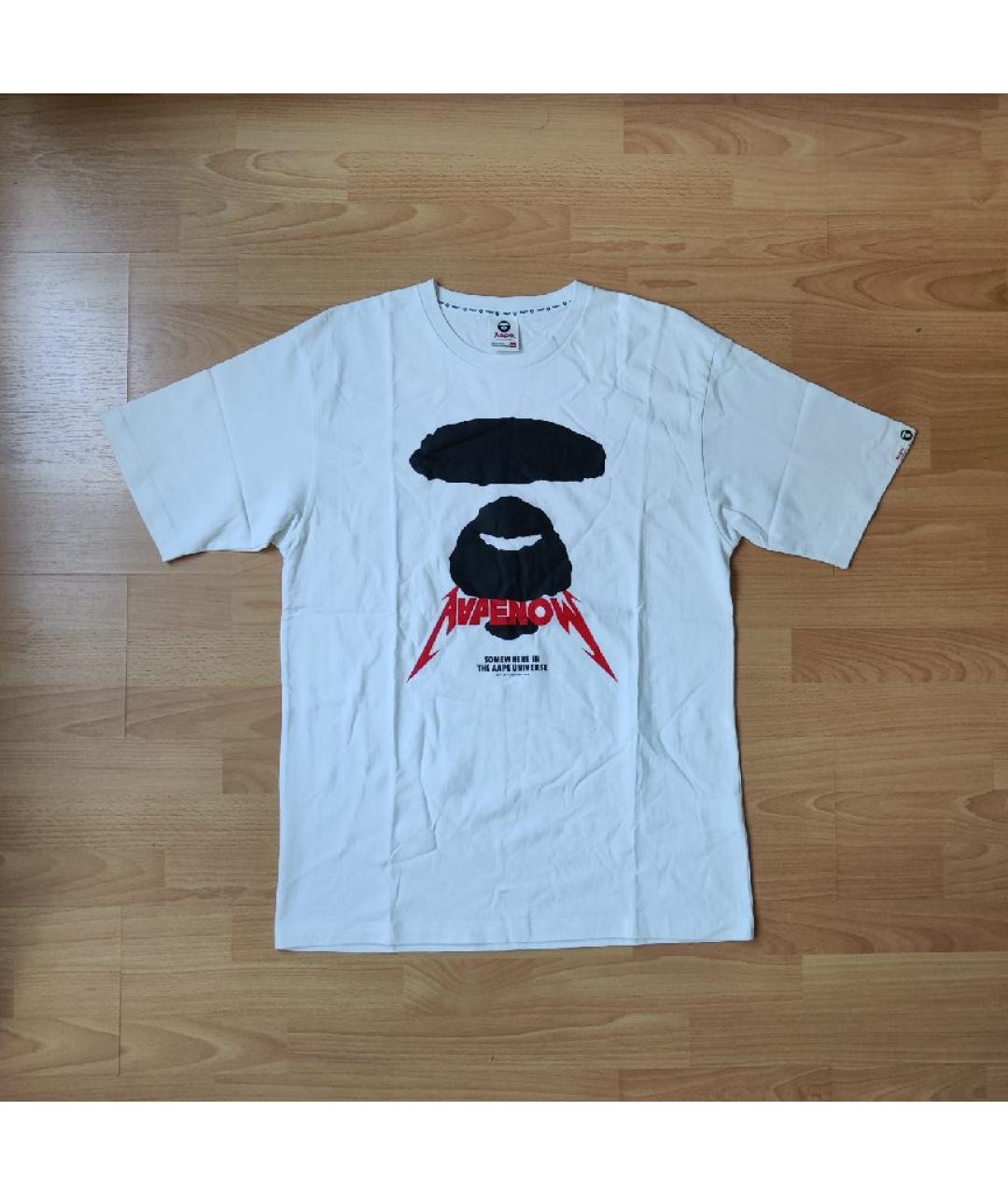 A BATHING APE Белая хлопковая футболка, фото 7