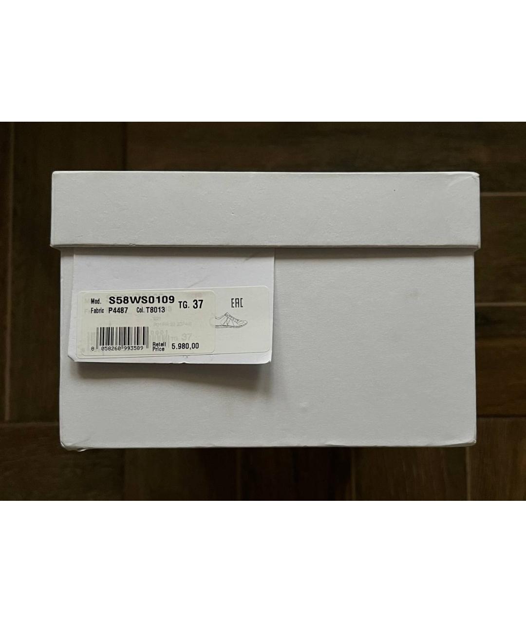 MAISON MARGIELA Черные кеды из лакированной кожи, фото 8