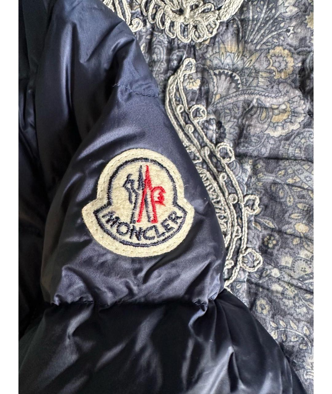 MONCLER Синий полиамидовый пуховик, фото 5