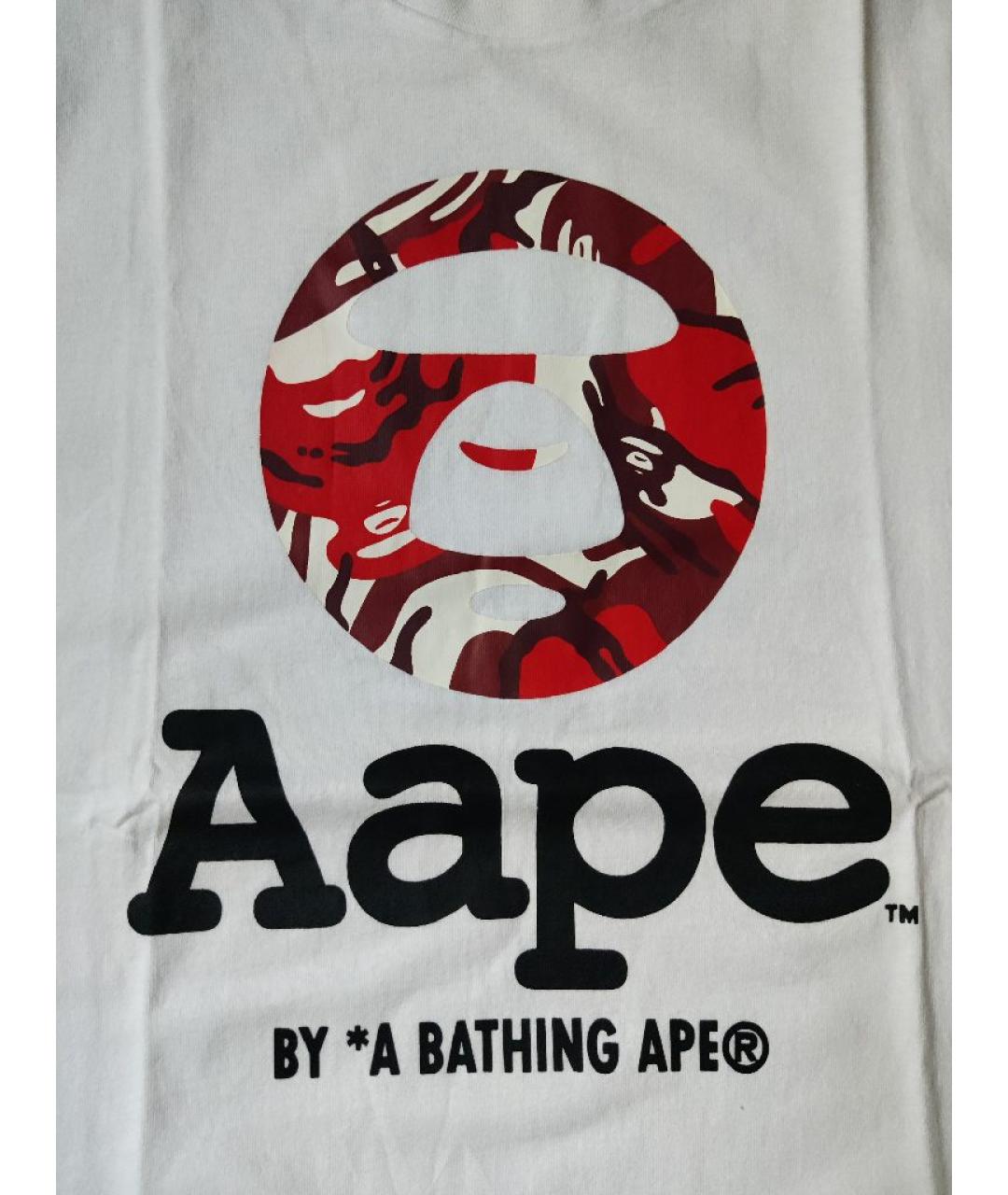 A BATHING APE Белая хлопковая футболка, фото 2